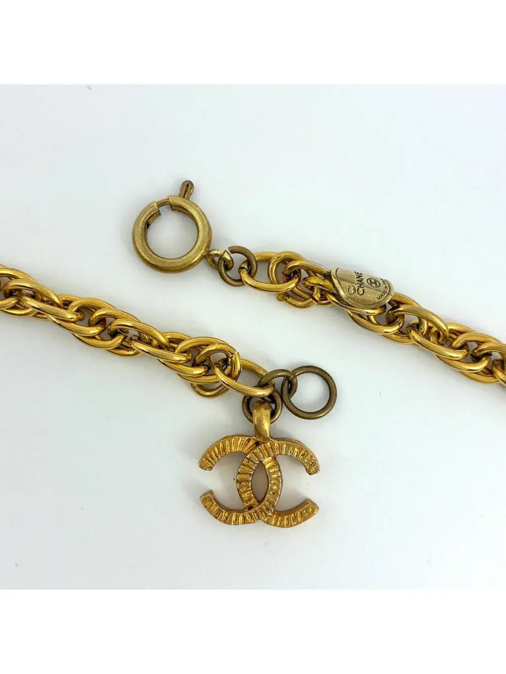 Chanel Cc Logo Pendant Necklace Metal #327527C99B